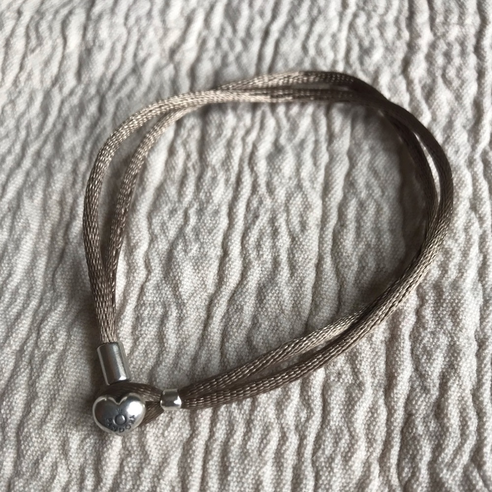 Pandora charm cord bracelet